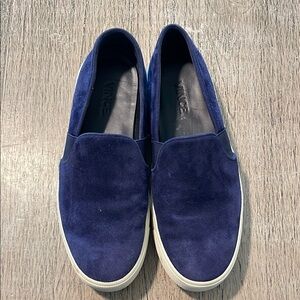 Vince Preston Navy Suede Loafers Slip-On Women's Size‎ 5